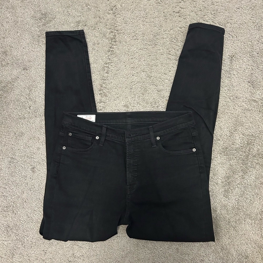 Gap True Skinny High Rise Black Jeans, 14 tall